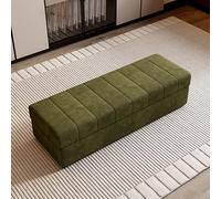 Banc de rangement capitonné avec rangement caché, en bois massif, design à rabat, organiseur de chaussures d'entrée, solution élégante pour le salon