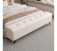 Banc de rangement capitonné élégant pour entrée et boîte de rangement pour chambre à coucher, salon, extrémité de lit, solution de mobilier multifonction