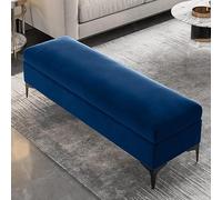 Banc de rangement capitonné en velours, design haut de gamme sans assemblage pour chambre à coucher ou bout de lit