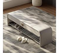 Banc de rangement capitonné, meuble multifonction pour plus de confort et d'organisation dans la chambre, le salon, l'entrée
