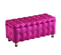 Banc de rangement capitonné, repose-pieds multifonction avec polaire glacée pour salon, chambre à coucher, couloir, changement de chaussures et rangement des extrémités de lit