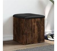 Vidaxl Banc De Rangement Chêne Fumé 42x42x45 Cm Bois D'ingénierie Marron