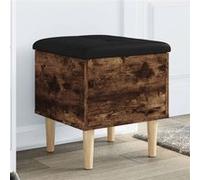 Banc de rangement chêne fumé 42x42x46 cm bois d ingénierie Marron G