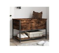vidaXL Banc de Rangement chêne fumé 70x42,5x47 cm Bois d'ingénierie