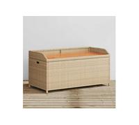 Banc de Rangement, Coffre à Jouets, Meuble de Rangement, Organisateur de Jardin Terrasse Patio, Mélange Beige Résine 365951