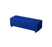 Banc De Rangement Coffre De Rangement Design Capitonné Rectangle Bout De Lit avec roulettes pour Salon Chambre Entrée(Royal Blue,100x45x40cm)