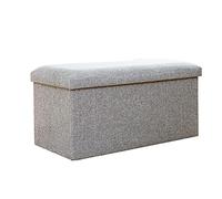 Banc de rangement compact et pliable, repose-pieds polyvalent et nizer pour couloir, salon et couloir, 38,1 x 22,9 x 22,9 cm (gris) - Design élégant et peu encombrant