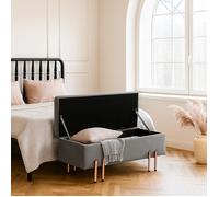 Banc de rangement Dals 100 x 40 x 42 cm gris