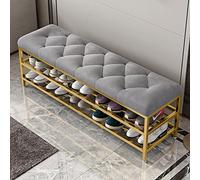 Banc de rangement de chaussures capitonné de luxe de grande capacité avec siège en velours, banc à chaussures moderne pour couloir