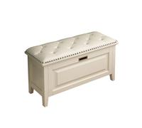 Banc de Rangement de Chaussures en Bois Massif avec Coussin de siège et tiroirs à Rabat à Rabat de Gamme pour Le Couloir de Placard Armoire à Chaussures (Walnut 39x14x18inch)