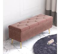 Banc de rangement de chaussures moderne en velours, pouf en peluche douce, siège d'entrée rembourré, repose-pieds élégant pour chambre à coucher, pouf de rangement multifonction pour couloir et salon