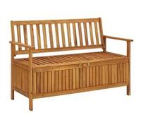 Bois d'Acacia Solide Banc de Rangement de Jardin 120 cm Extérieur vidaXL