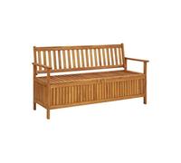 Bois d'Acacia Solide Banc de Rangement de Jardin 148 cm Extérieur vidaXL
