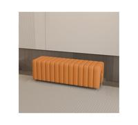Banc de rangement de luxe orange - Canapé élégant et porte-vêtements pour chambre à coucher, tabouret de canapé de luxe léger haut de gamme, banc à chaussures polyvalent et vestiaire