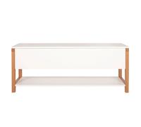 Banc de Rangement Design "Northgate" 120cm Chêne & Blanc
