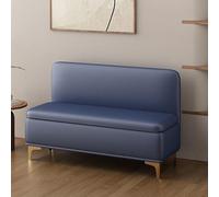 Banc de rangement élégant en bois avec dossier haut et assise rembourrée, parfait pour entrée, étagère à chaussures, salon, bureau, couloir, 120 cm de large (120 cm)