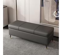 Banc de rangement élégant en bois pour chambre à coucher et salon - Ottoman multifonction - Chaise de maquillage et repose-pieds - Coffre de rangement et organisateur