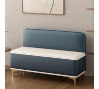 Banc de rangement en bois à dossier haut avec assise rembourrée pour entrée, étagère à chaussures ottomane pour salon, bureau, couloir - 150 cm de large, aucune option de rangement