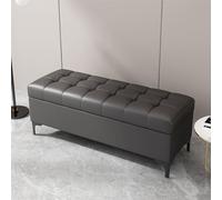 Banc de rangement en bois avec couvercle élégant pour entrée, pouf décoratif pour chambre à coucher, repose-pieds pour canapé, coffre de rangement pour couvertures, banc de chevet, solution de