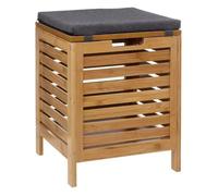 Banc de rangement en bois massif naturel - PEGANE - Longueur 35 x Profondeur 35 x Hauteur 49 cm