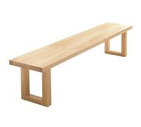 Banc de rangement en bois naturel de 120 cm pour économiser de l'espace - Siège d'entrée robuste pour chambre à coucher, cuisine, salle à manger, salon - Meubles sans dossier, parfait pour la