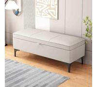 Banc de rangement en bois pour chambre à coucher et entrée - Ottomane multifonction avec rangement - Élégant tabouret à langer parfait pour n'importe quelle pièce (40 x 40 cm)