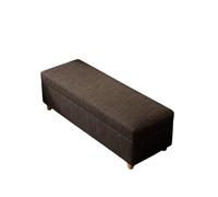 Banc de Rangement en Coton et Lin Design Amovible Ottoman Charge jusqu'à 150 kg très Grand Espace de Rangement au Bout du lit avec couvercles pour entrée (100 x 40 x 42 cm Marron foncé)