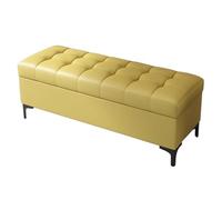 Banc de rangement en cuir avec siège, ottomane moderne pour chambre à coucher et salon, organisateur d'entrée