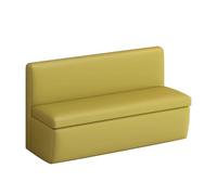 Banc de rangement en cuir en forme de patte de chat avec dossier élégant et capitonné pour entrée, chambre à coucher, couloir, vestibule, 150 cm