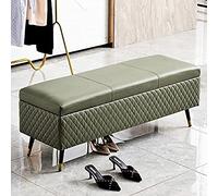 Banc de rangement en cuir moderne capitonné pour extrémité de lit, banc d'entrée élégant pour chambre à coucher, meuble polyvalent pour la décoration de la maison