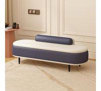 Banc de rangement en cuir synthétique de luxe pour entrée et chambre à coucher - Solution de rangement rembourrée élégante avec beaucoup d'espace pour le salon et le bout du lit