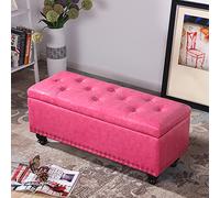 Banc de rangement en similicuir avec couvercle, repose-pieds élégant pour salon et entrée, meubles décoratifs, 100 x 40 x 43 cm