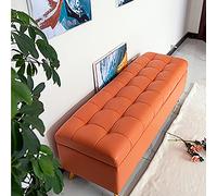 Banc de Rangement en Similicuir, Banquette rembourrée épaisse, Banc de Bout de lit avec Rangement, Multifonction pour Salon, Chambre à Coucher, Maison Moderne