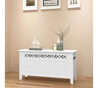 Banc de rangement en style baroque PFDM blanc Banquette Meuble d'entrée vidaXL