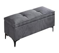 Banc de rangement - Entrée et bout de lit en velours côtelé pour chambre à coucher, salon et vestiaire, 150 cm de long
