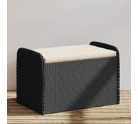 Banc de Rangement et Coussin Jardin Terrasse Extérieur Résine Tressée vidaXL
