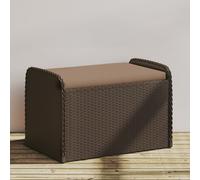 Banc de Rangement et Coussin Jardin Terrasse Extérieur Résine Tressée vidaXL