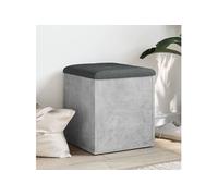Vidaxl Banc De Rangement Gris Béton 42x42x45 Cm Bois D'ingénierie Gris