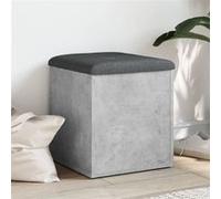 vidaXL Banc de rangement – Coffre avec coussin, rangements vêtements & jouets, gris béton