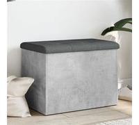 vidaXL Banc de rangement – Coffre avec coussin, Organisateur vêtements/jouets, Gris béton