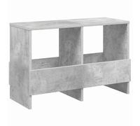 Banc de Rangement Gris Béton avec Porte-Magazines 68,5 x 30 x 45 cm | Bois d'ingénierie,assise et rangement,revues bien rangées,meuble contemporain,charge max 110 kg