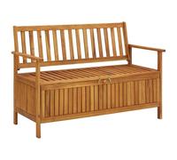 Bois d'Acacia Solide Banc de Rangement de Jardin 120 cm Extérieur vidaXL