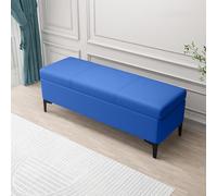 Banc de rangement luxueux et moderne pour chambre à coucher et salon, ottomane tapissée multifonctionnelle, design élégant 160 x 40 x 45 cm