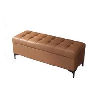 Banc de rangement marron clair avec assise rembourrée 150 cm pour entrée, chambre à coucher, salon, couloir - Solution de rangement élégante
