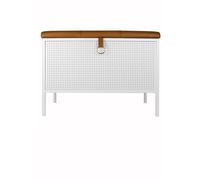 Maze Banc de rangement Frank Blanc-cognac