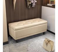 Banc de rangement moderne avec dessus relevable - Élégant banc de rangement pour chambre à coucher et entrée - Taburete De Almacenamiento - 80 x 40 x 43 cm