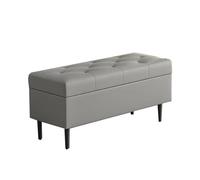 Banc de Rangement Moderne, Banc Chaussures Entrée, Coffre Rangement pour Chaussures Rembourré, Extrémité Rabattable du Bancs de Lit, pour Couloir, Salon, Chambre à Coucher(Light Gray,47.2in/120cm)