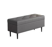 Banc de Rangement Moderne, Banc Chaussures Entrée, Coffre Rangement pour Chaussures Rembourré, Extrémité Rabattable du Bancs de Lit, pour Couloir, Salon, Chambre à Coucher(Dark Gray,39.3in/100cm)