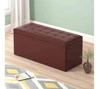Banc de rangement moderne en bois avec repose-pieds tapissé de cuir, rectangulaire, pour entrée, lit, 152 x 101 cm, solution élégante pour meubles de maison