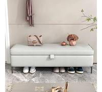 Banc de rangement moderne en simili cuir capitonné de qualité supérieure - Banc à chaussures multifonction pour chambre à coucher - Ottomans élégants pour salon - Solution de rangement peu encombrante